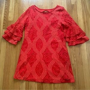 miami Red Lace Mini Dress
